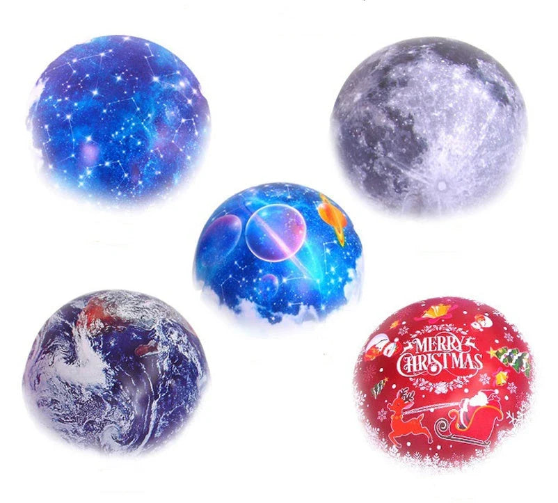 Galaxy Projection Lamp casting mesmerizing celestial imagery in a cozy home setting