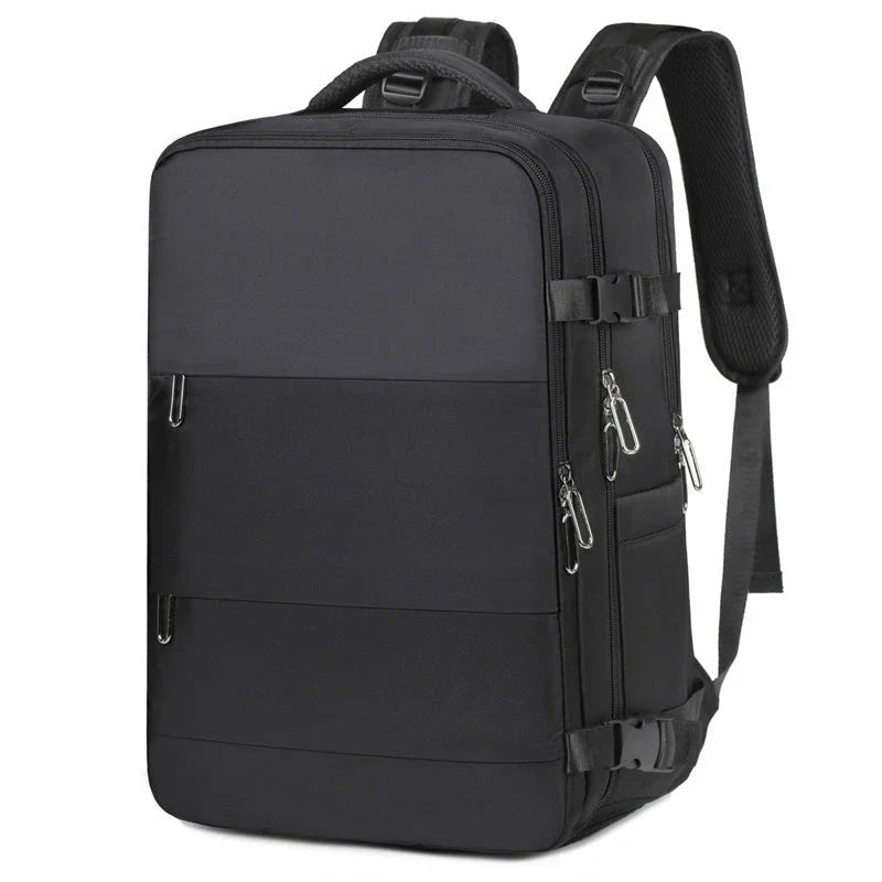 Versatile travel backpack for women with large capacity, waterproof design, and organized interior compartments