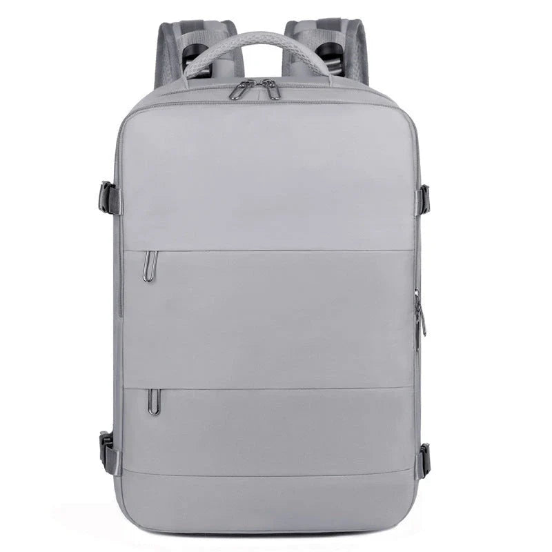Versatile travel backpack for women with large capacity, waterproof design, and organized interior compartments