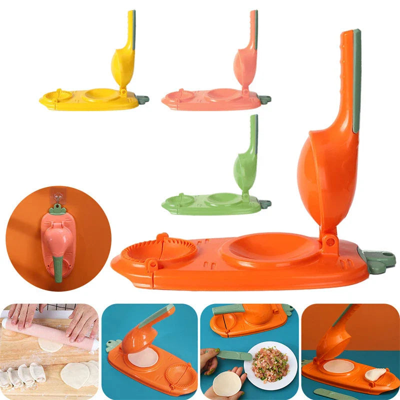 Ergonomic dumpling press tool made of food-grade plastic for easy and convenient homemade dumplings