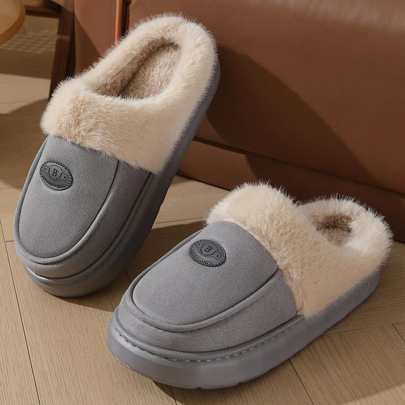 Cozy and warm men's winter slippers made with premium suede and plush lining for maximum comfort and style