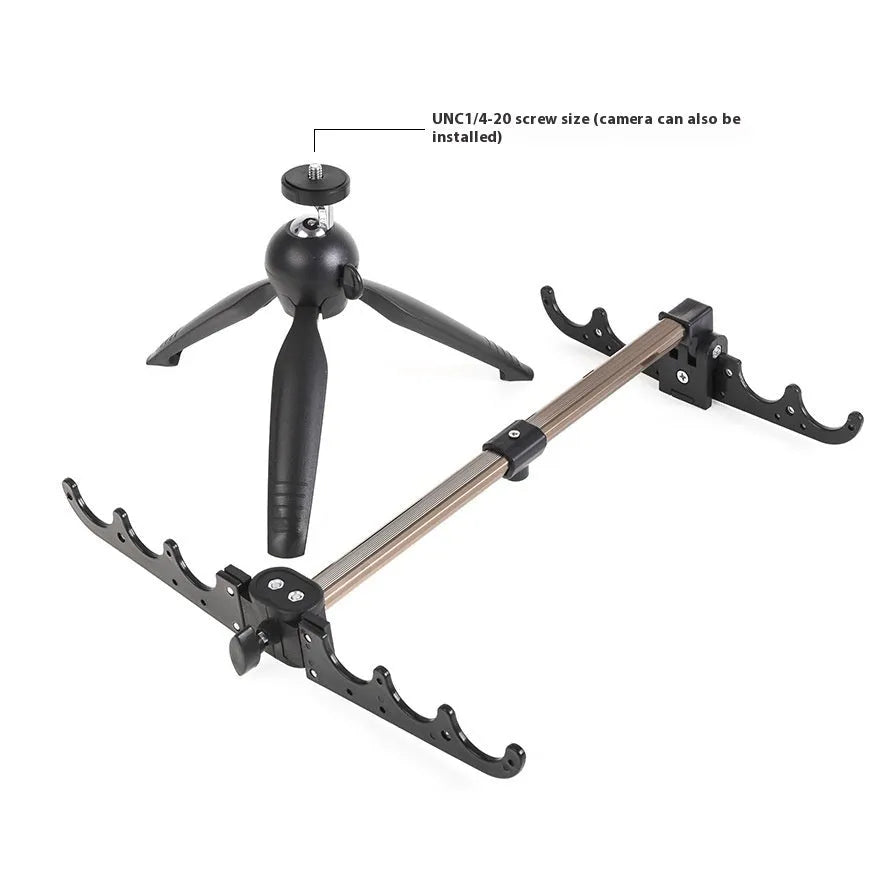 Aluminium alloy ice fishing rod holder bracket with triangle tripod design for small rods