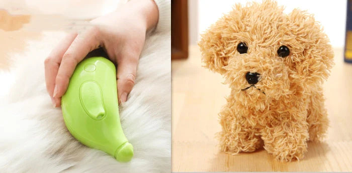 A versatile 3-in-1 pet grooming brush with steamy massage and hair removal features, perfect for cats and dogs.