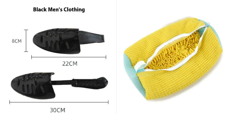 Durable shoe washing bag made of high-quality chenille fabric for effortless machine cleaning of sneakers, tennis shoes, and other washable footwear