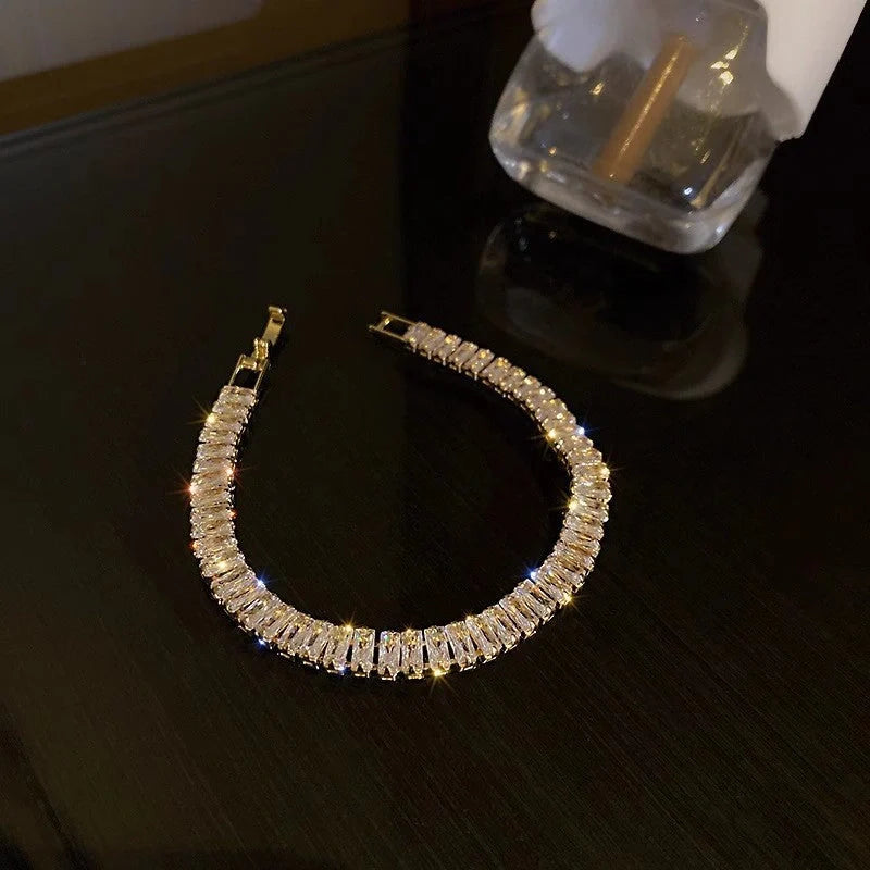 Elegant Zircon Geometric Bracelet for Women in various colours