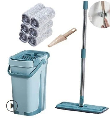 Versatile wooden floor mop with 360-degree design, microfiber head, and high-strength materials for effortless cleaning