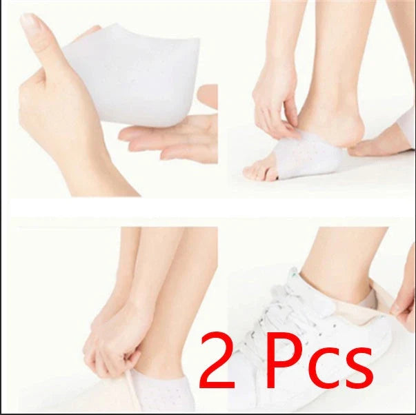 Discreet silicone heel height booster insoles in various colours and sizes for men and women
