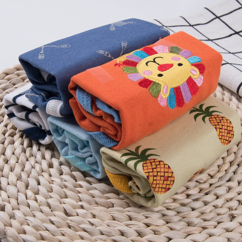 Charming cotton baby outfits in a 5-piece set, featuring a variety of sizes and styles for boys and girls
