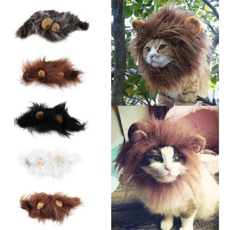 Homeenjoy UK Charming Pet Lion Mane Hat for Small Cats & Dogs