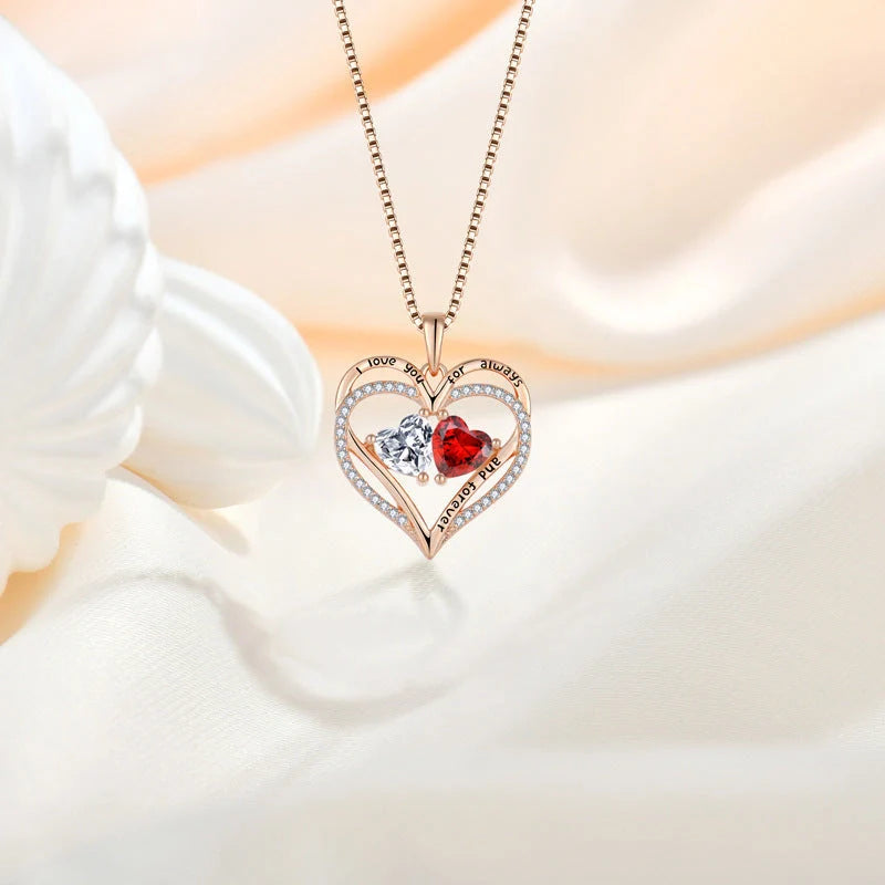 Elegant S925 silver heart-shaped necklace with rhinestone embellishments, a timeless and sophisticated fashion accessory.