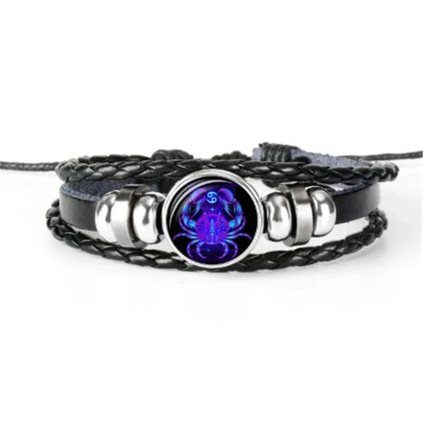 Zodiac Constellation Bracelet in Braided Design for Men, Women, and Kids