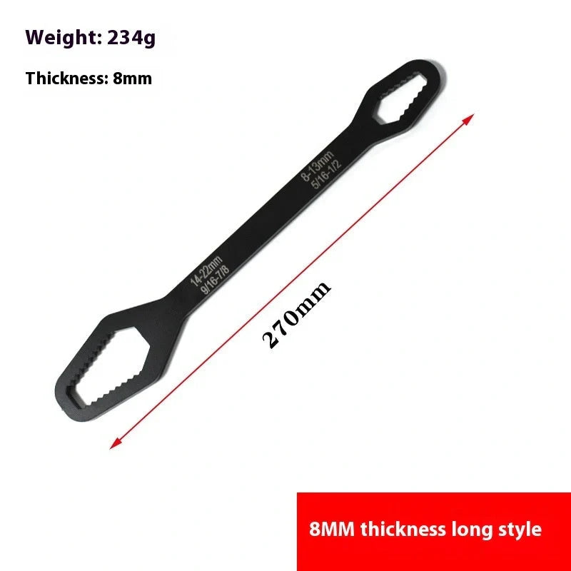 Dual-head box wrench with non-slip grip for DIY repairs