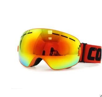 Premium ski goggles with dual-layer anti-fog lens and adjustable strap for comfortable, secure fit