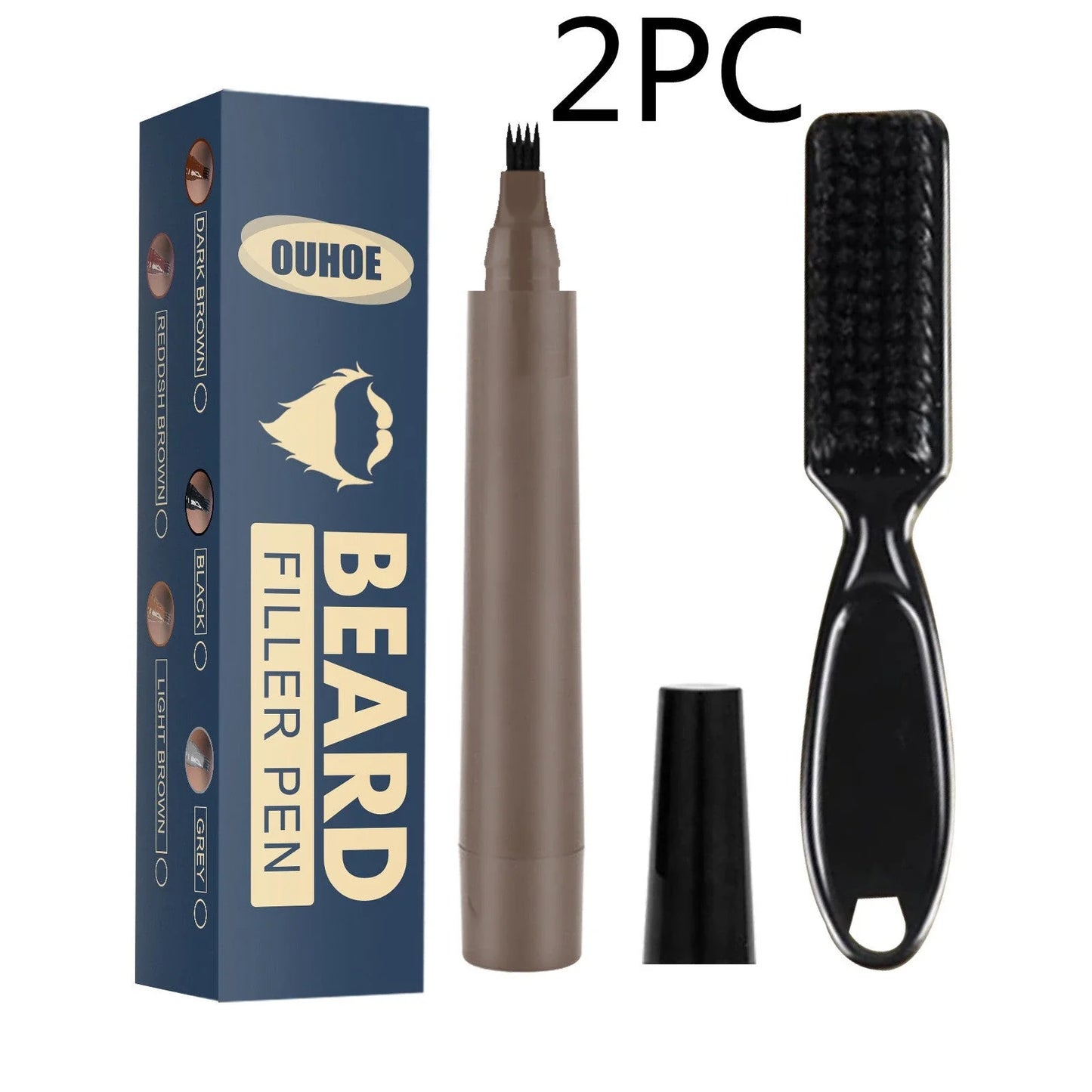 Precision Beard Filler Pen for men - fill in patchy, thin areas for a flawless, full-looking beard