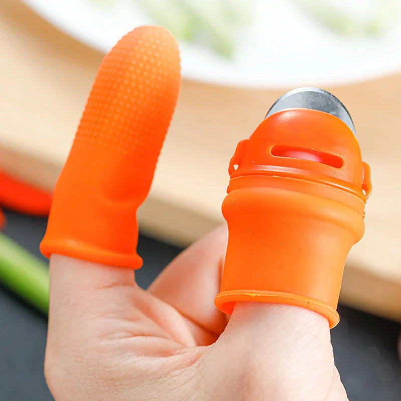 Homeenjoy Silicone Thumb Protector with Sharp Curved Blade for Effortless Vegetable Harvesting