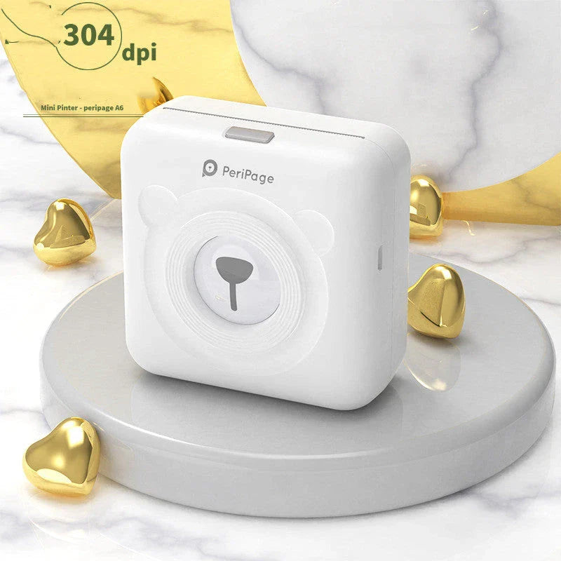 Compact Bluetooth thermal printer for instant photo printing, with wireless connectivity and customizable templates