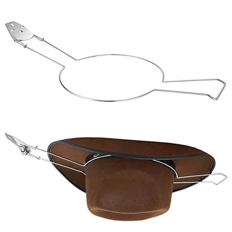 Brown iron car hat stand with chrome-plated interior, measuring 30cm tall for vehicle garment organisation