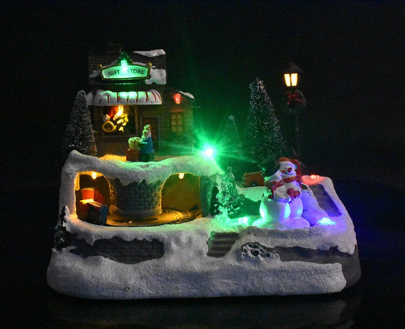 Dazzling LED Christmas House with Music and Lights