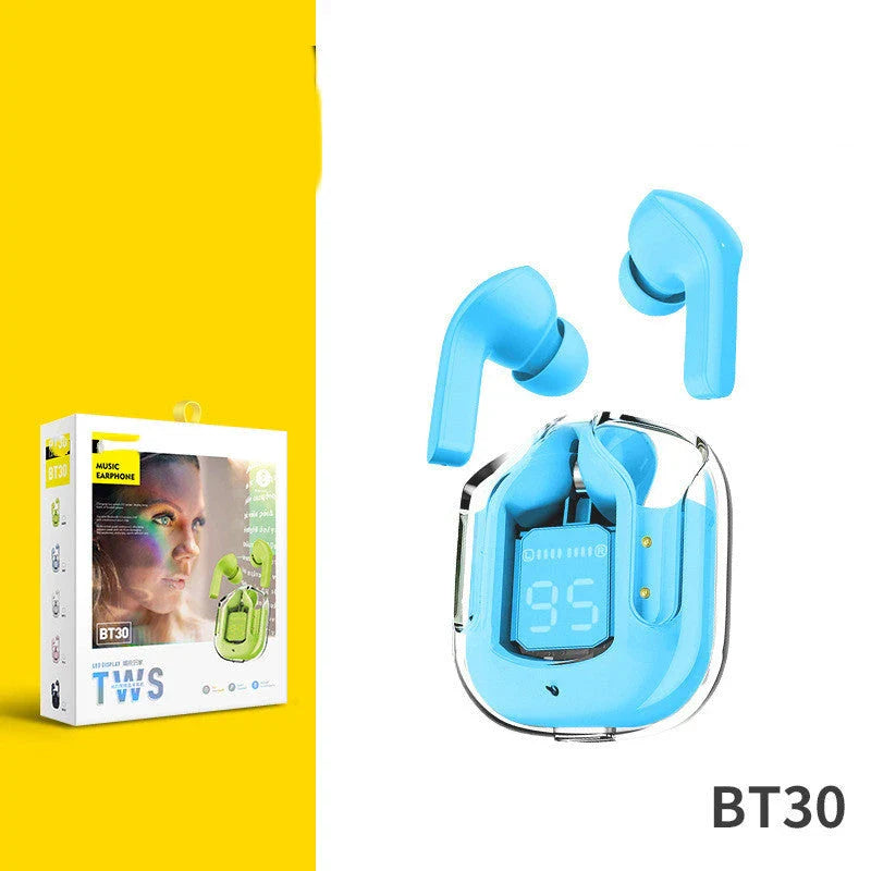 Wireless Bluetooth Earbuds with Digital Display, Noise Reduction, and Long Battery Life