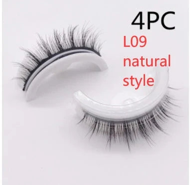 Glamorous 3D mink-inspired false eyelashes in various styles and packaging