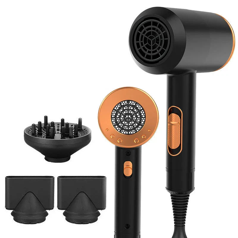 High-speed negative ion hair dryer with diffuser for fast, frizz-free drying and salon-quality results