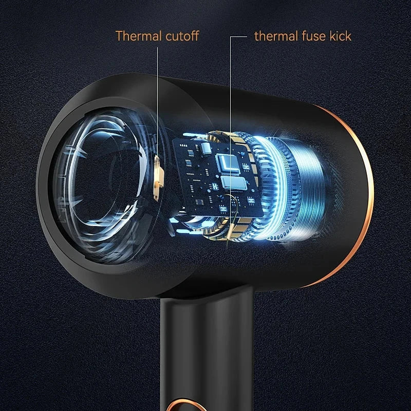 High-speed negative ion hair dryer with diffuser for fast, frizz-free drying and salon-quality results