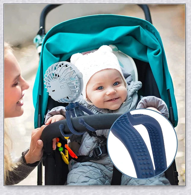 Homeenjoy_UK Rechargeable Stroller Fan For Baby