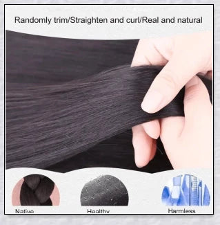 Magic Hair Topper Clip - Discreet Synthetic Hairpiece for Thinning or Graying Hair