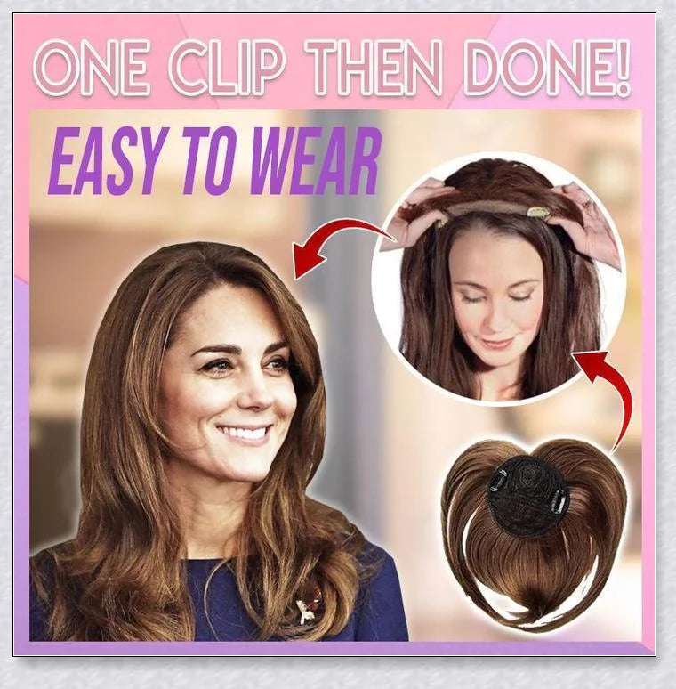 Magic Hair Topper Clip - Discreet Synthetic Hairpiece for Thinning or Graying Hair