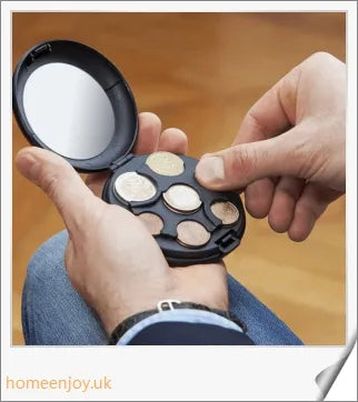 Easy Pocket Coin Dispenser - Compact coin organizer for Euros, Dollars and other currencies