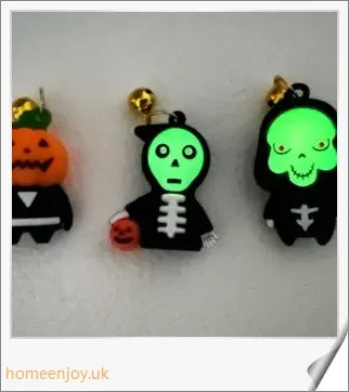 Collaween Halloween Pet Collar Adornment with luminous skeleton and pumpkin designs