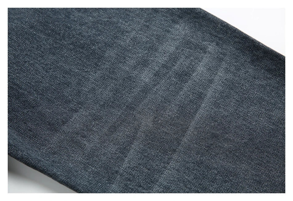 Men's Japanese-inspired retro jeans in black and gray, featuring a mid-waist fit and premium cotton construction for comfort and durability.