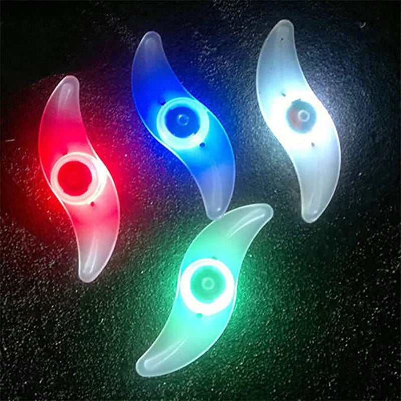Bicycle Spokes LED Safety Lamp mounted on bike wheel, showcasing waterproof design