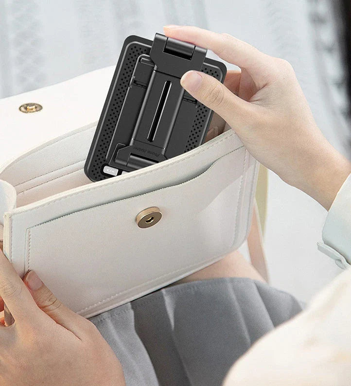 Hands-free mobile phone stand with Bluetooth speaker for remote work, video calls, and entertainment