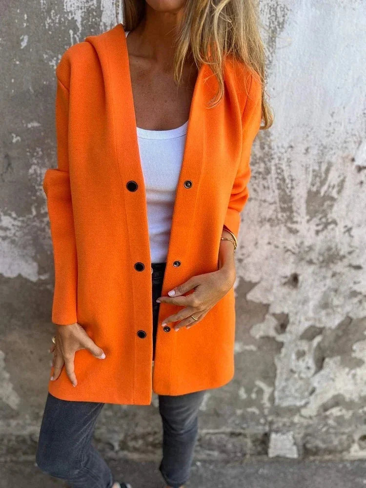 Cozy hooded cardigan jacket in various colors, featuring a relaxed fit and soft, premium polyester fabric for maximum comfort and style.