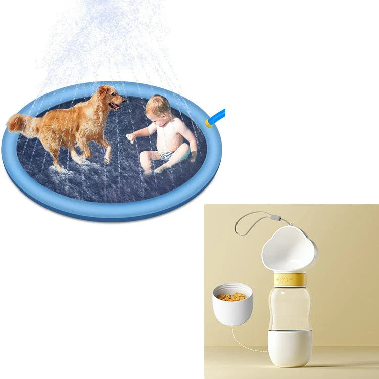 Splash Pad for Kids and Pets: Backyard Water Fun, Non-Slip, Meets Safety Standards, Versatile and Portable Design