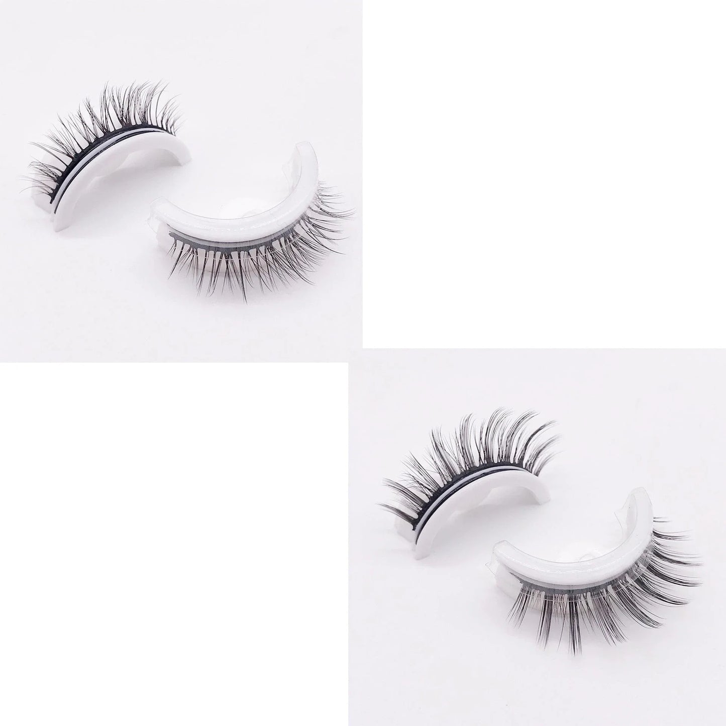Glamorous 3D mink-inspired false eyelashes in various styles and packaging