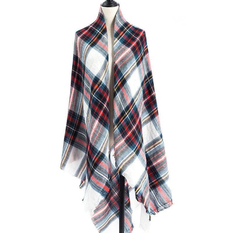 Luxury plus-sized double-sided cashmere-like scarf shawl in various colours