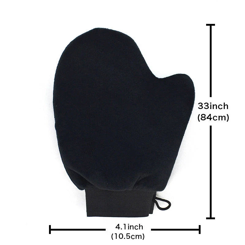 Premium self-tanning applicator kit with exfoliating glove, tanning mitt, and back applicator for a flawless, streak-free tan