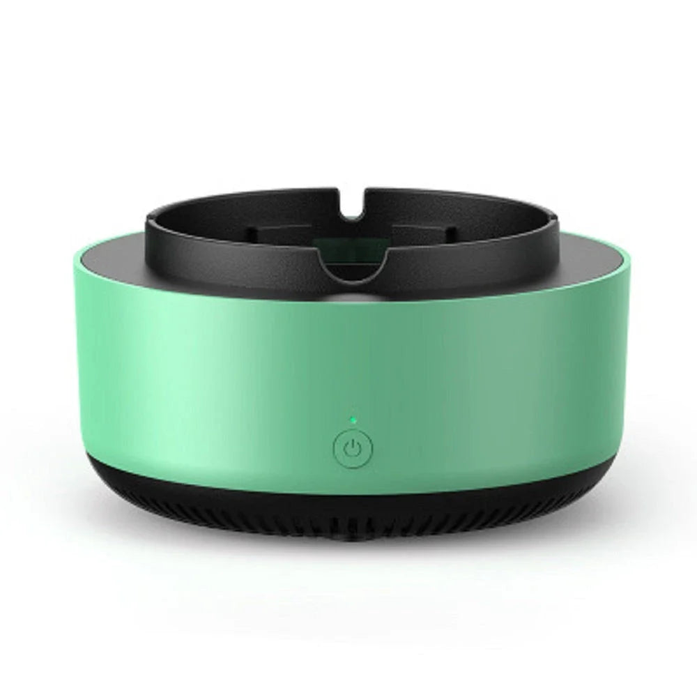 Innovative air purifying ashtray with powerful fan and negative ion release for cleaner, fresher indoor environments