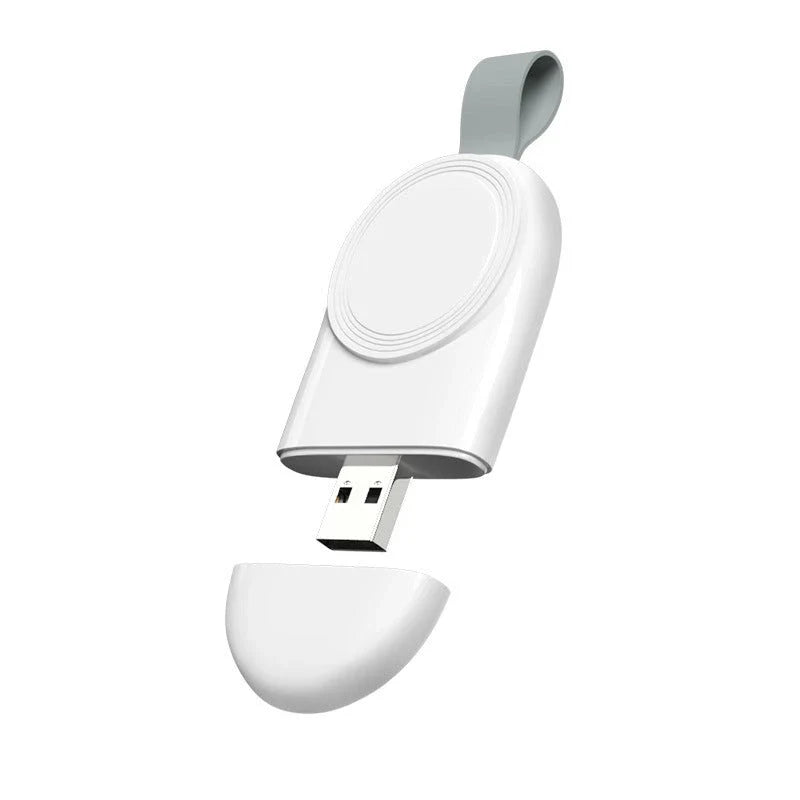 Premium wireless charging dock for Apple Watch, featuring compact design, durable materials, and intelligent charging protection