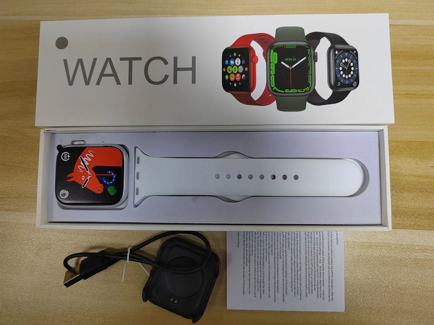 GT20 smartwatch with alloy case and silicone strap on a wrist, displaying heart rate data on its screen.