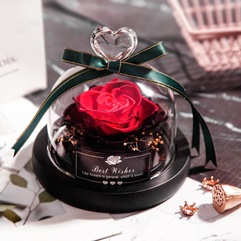 Enchanting Eternal Rose Flower Decor with Mesmerizing LED Lighting