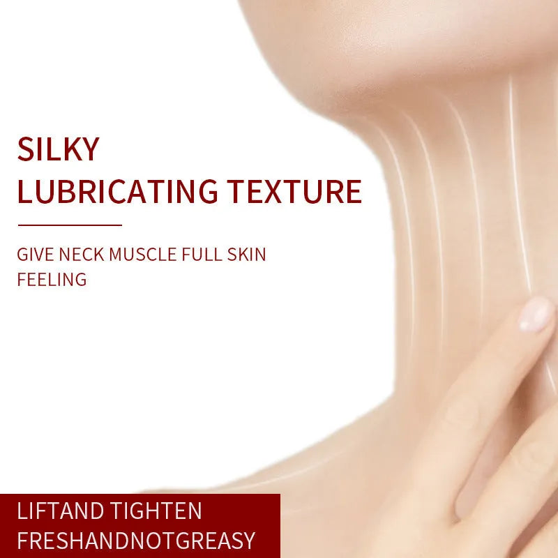 120g jar of neck firming cream with built-in massage roller applicator