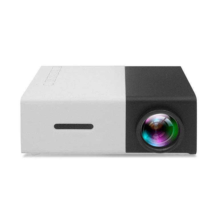 Compact 1080p HD home cinema projector with versatile connectivity and adjustable display settings