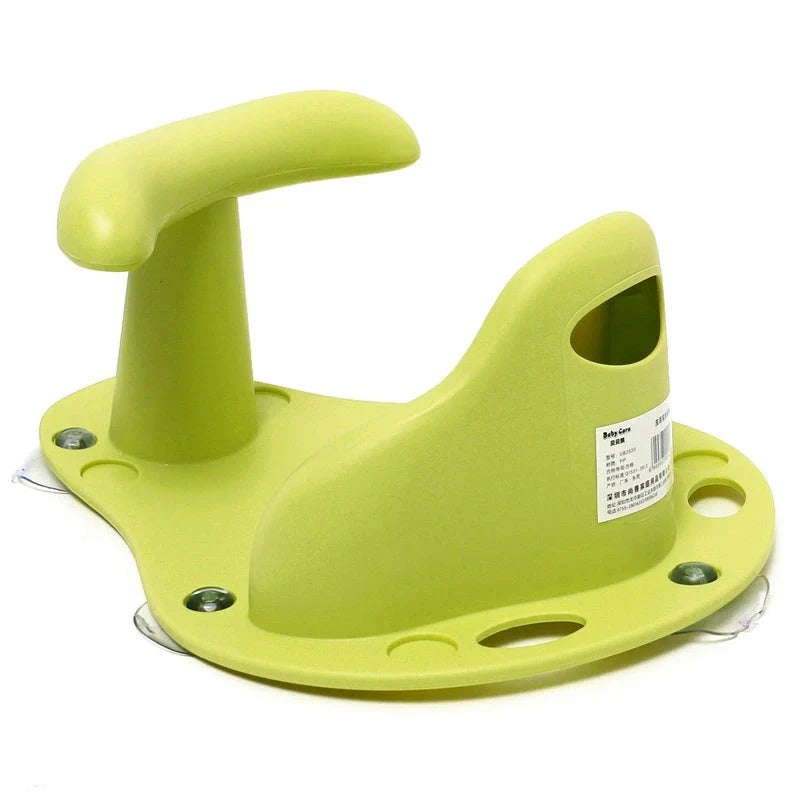 Slip-resistant baby bath chair with suction cups for safe and secure bathing