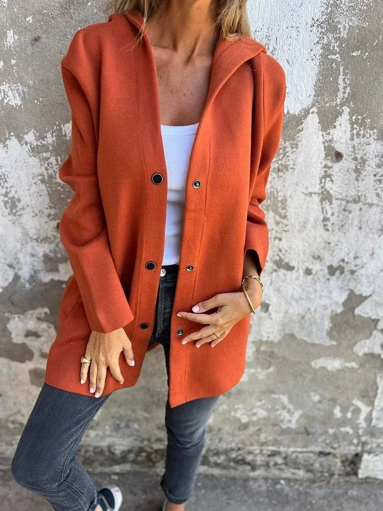 Cozy hooded cardigan jacket in various colors, featuring a relaxed fit and soft, premium polyester fabric for maximum comfort and style.