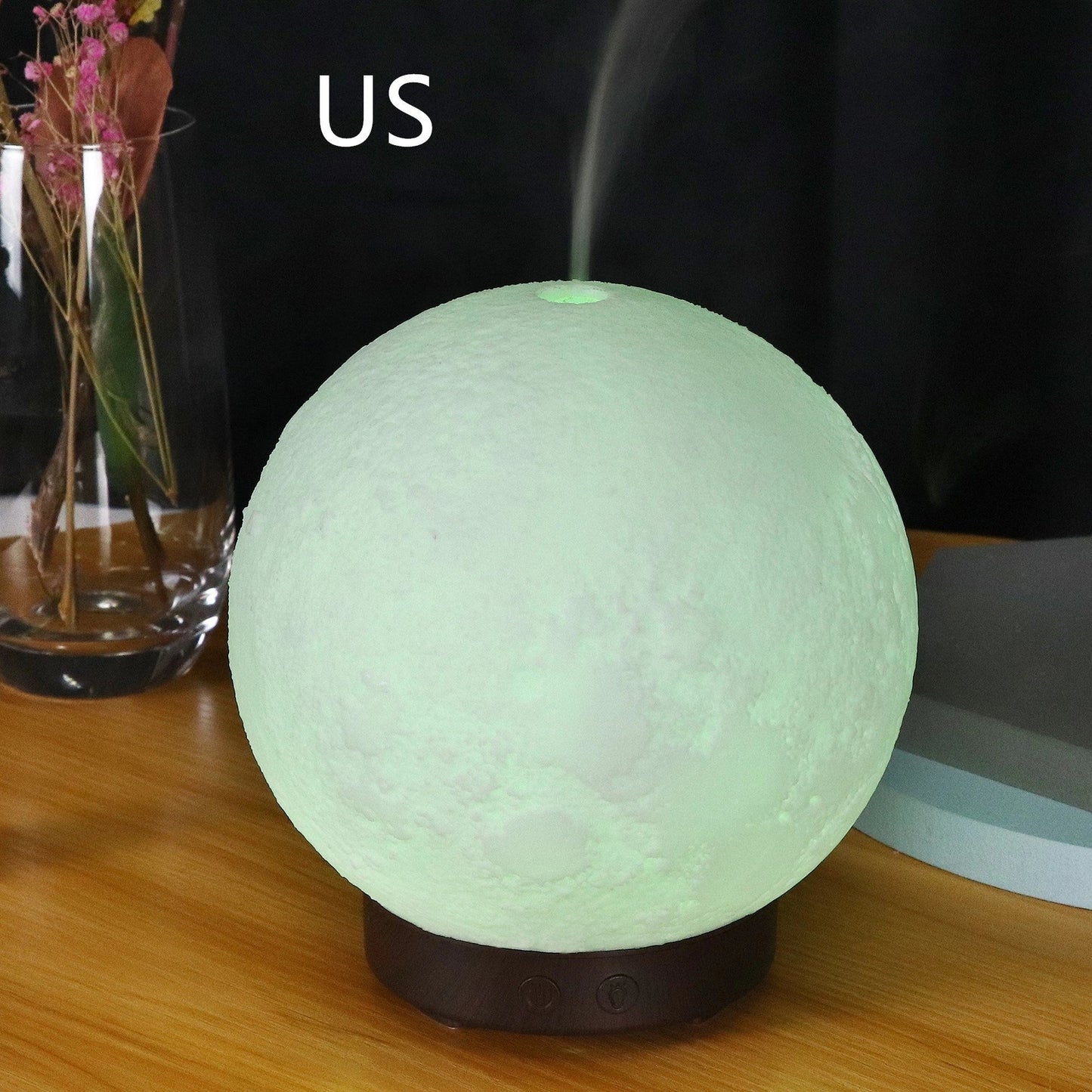 Calming Moon Light Ultrasonic Humidifier and Aroma Diffuser with Soothing Mist and Ambient Lighting