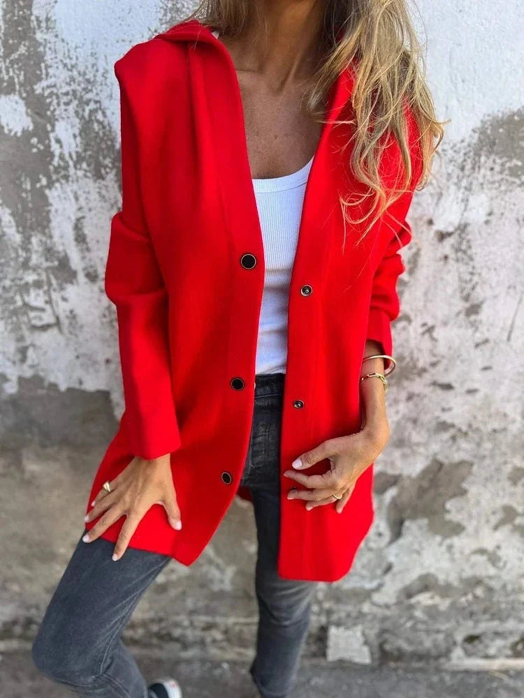 Cozy hooded cardigan jacket in various colors, featuring a relaxed fit and soft, premium polyester fabric for maximum comfort and style.