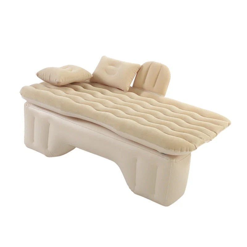 Premium car air mattress with soft, skin-friendly flocking material for comfortable on-the-go sleeping